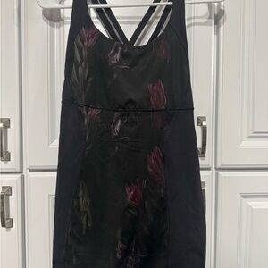 Lululemon Athletica Black and Dark Purple Tank Top